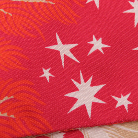 HERMES scarf silk beige Twilly Women Used Authentic