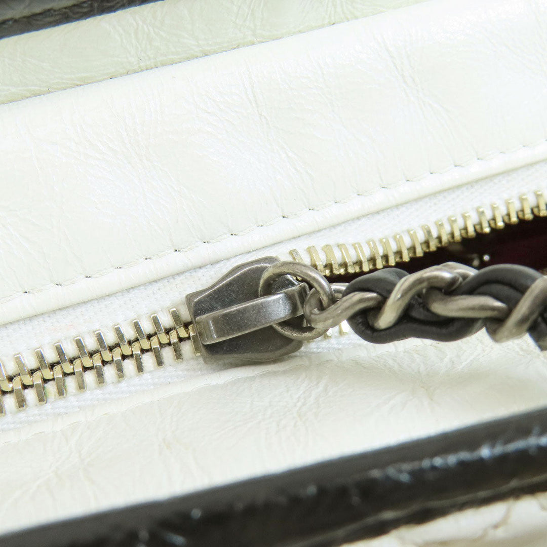 CHANEL Shoulder Bag Calfskin white ChainShoulder Gabriel Gold Metal Silver Metal