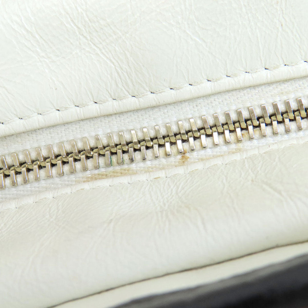 CHANEL Shoulder Bag Calfskin white ChainShoulder Gabriel Gold Metal Silver Metal