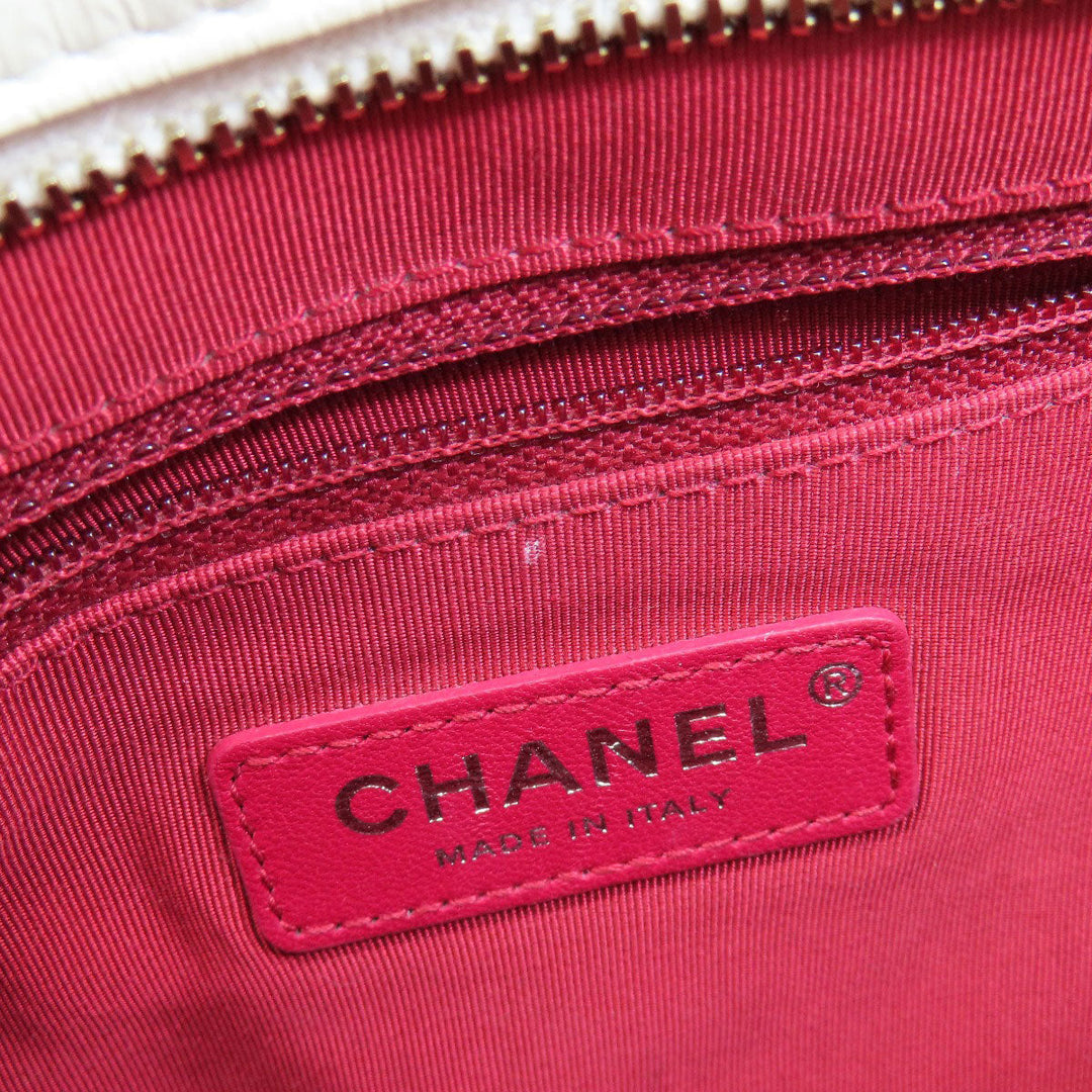 CHANEL Shoulder Bag Calfskin white ChainShoulder Gabriel Gold Metal Silver Metal