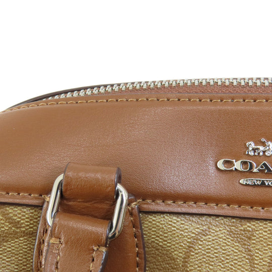 COACH Handbag F73119 PVC Brown Signature 2WAY