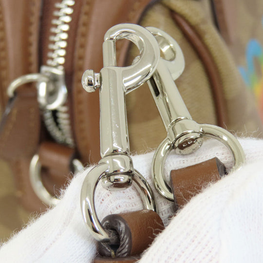 COACH Handbag F73119 PVC Brown Signature 2WAY