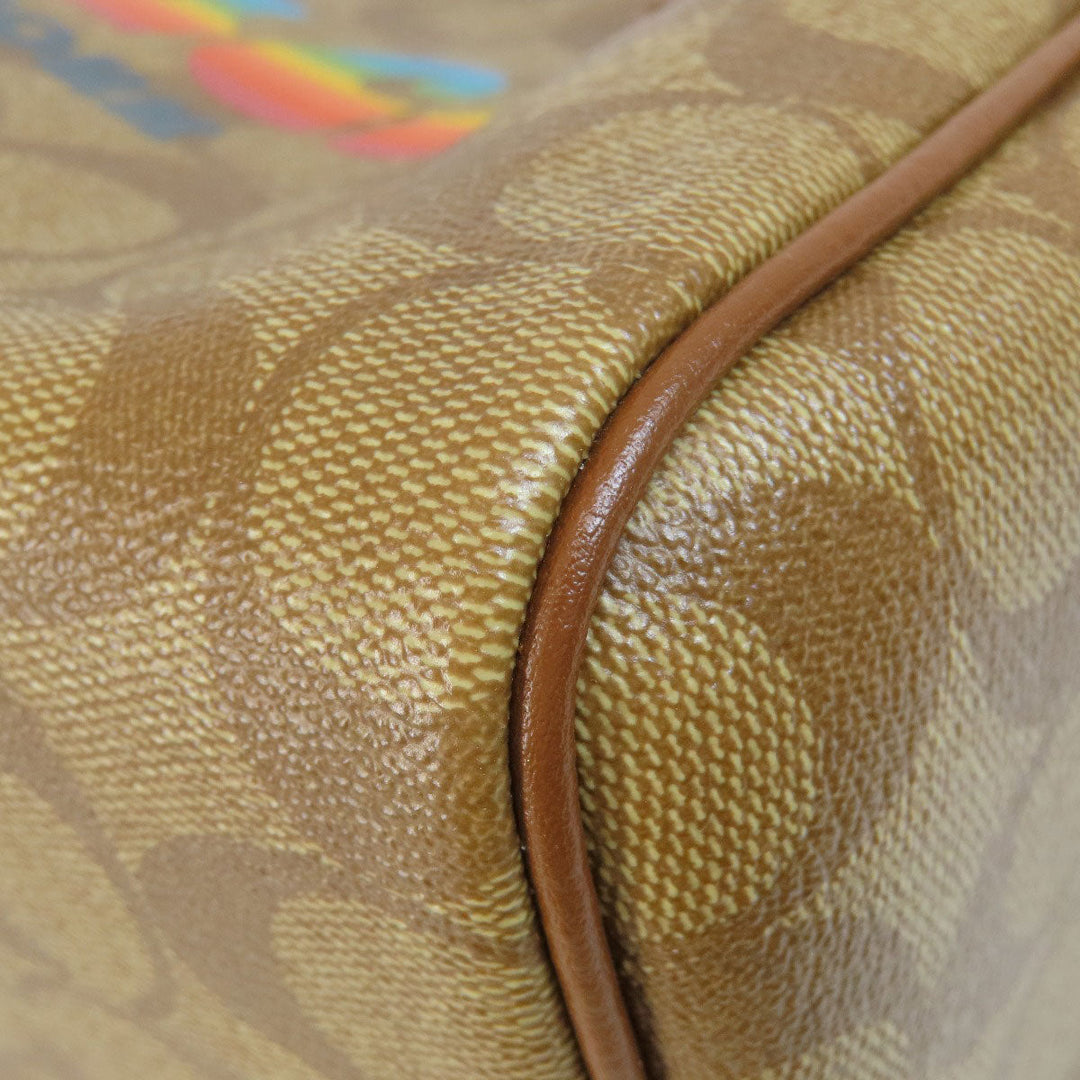 COACH Handbag F73119 PVC Brown Signature 2WAY