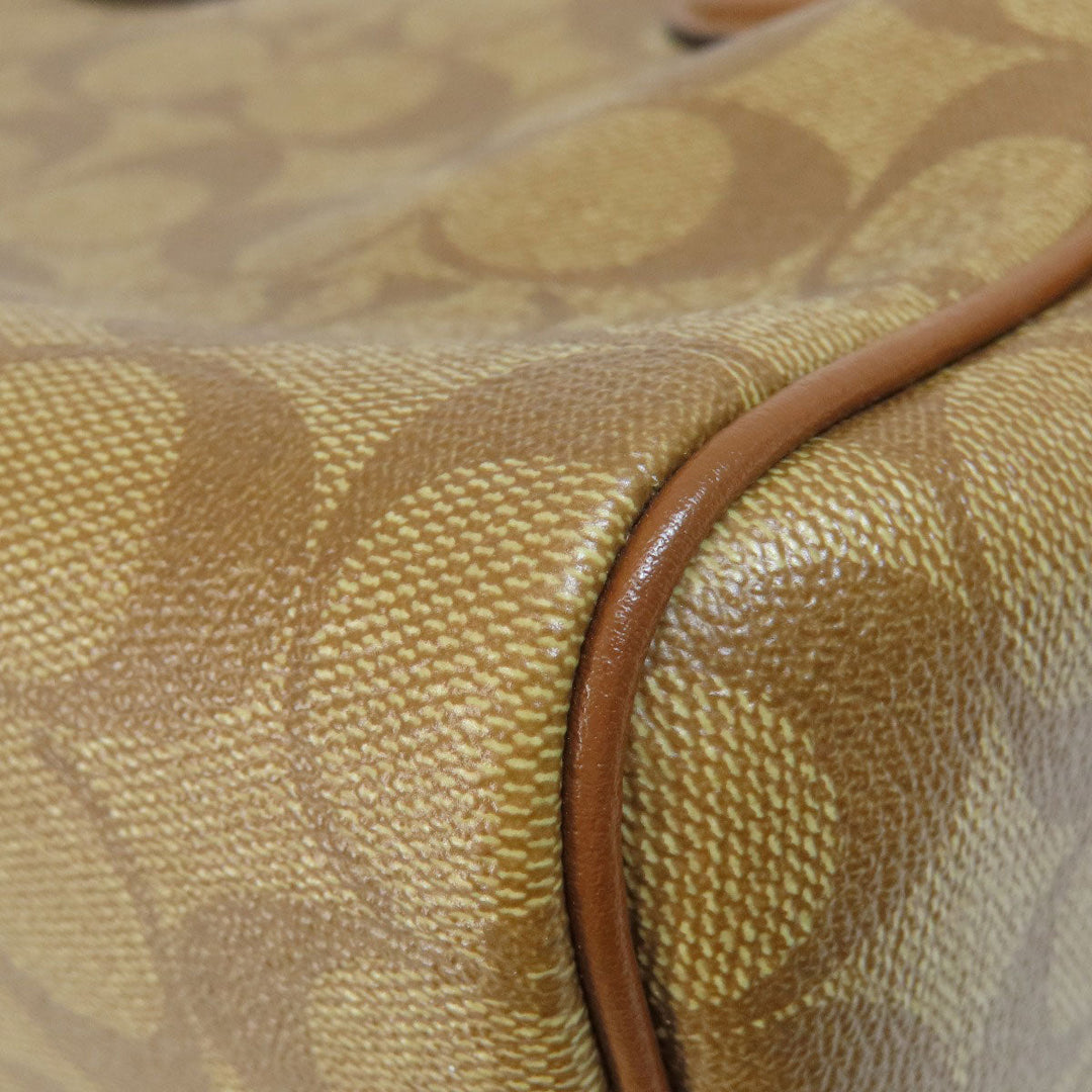 COACH Handbag F73119 PVC Brown Signature 2WAY