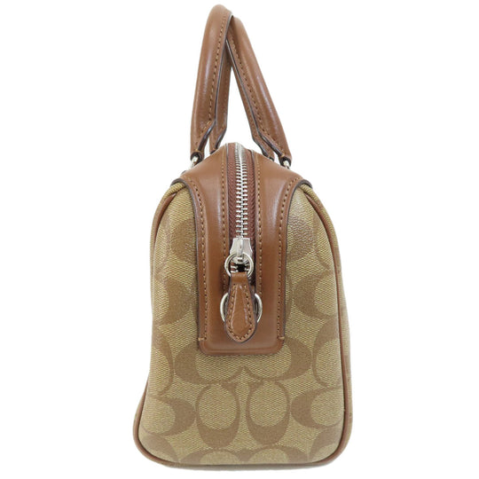 COACH Handbag F73119 PVC Brown Signature 2WAY