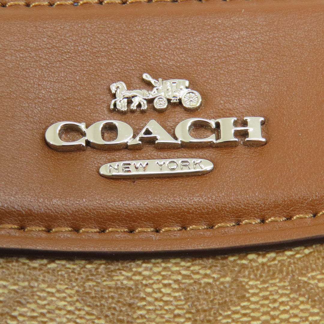 COACH Handbag F73119 PVC Brown Signature 2WAY