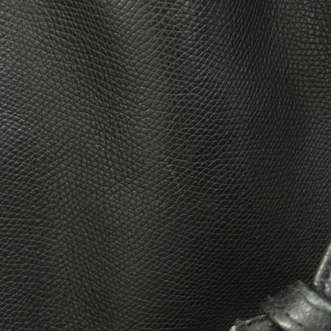 MCM Shoulder Bag leather black MCM logo Women Used Authentic