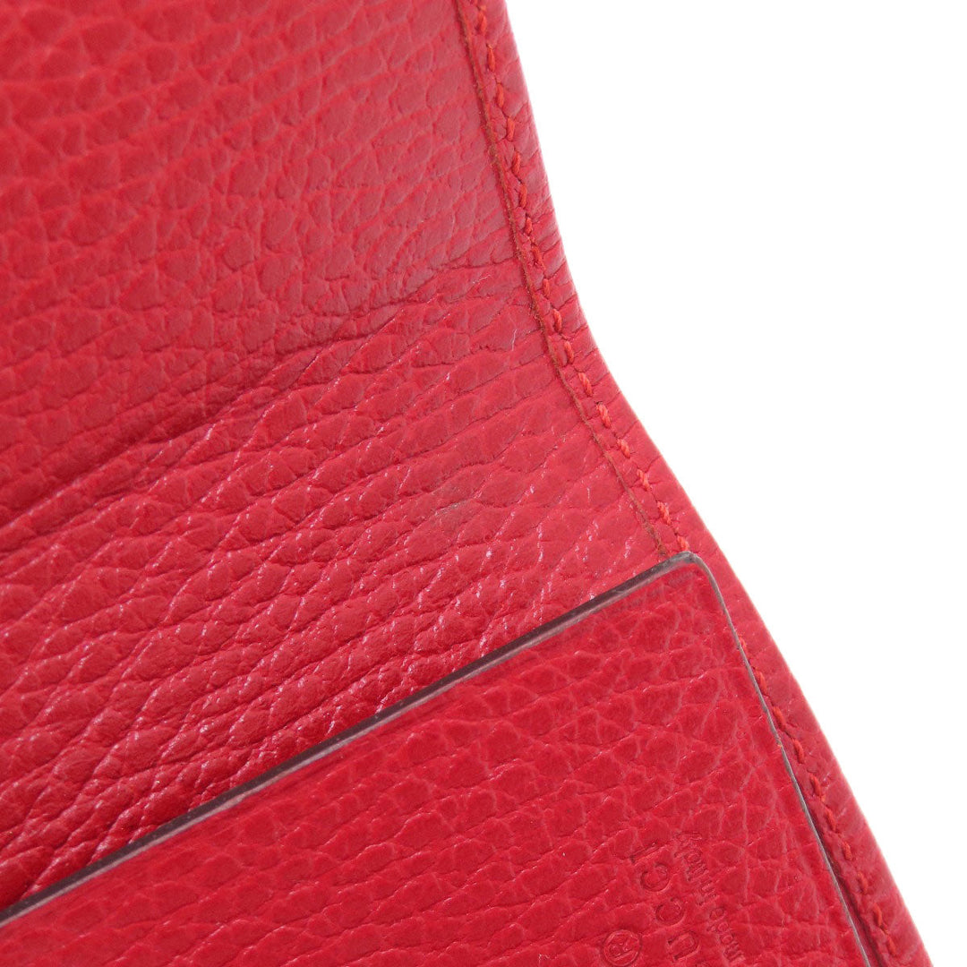 GUCCI Key case Key holder  456118 leather Red GG Marmont Women Used Authentic