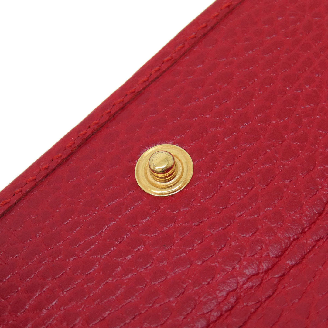 GUCCI Key case Key holder  456118 leather Red GG Marmont Women Used Authentic