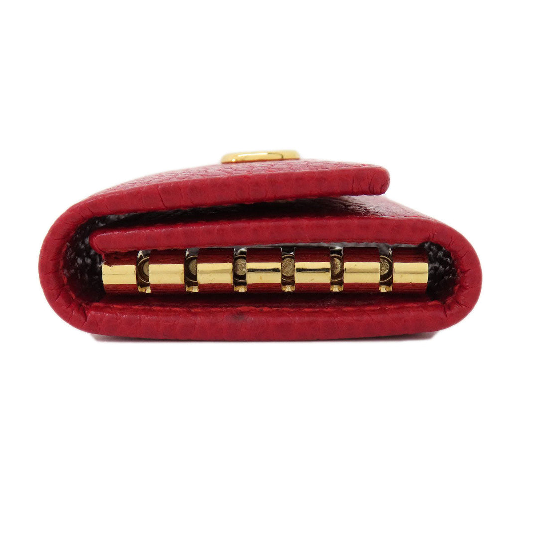 GUCCI Key case Key holder  456118 leather Red GG Marmont Women Used Authentic