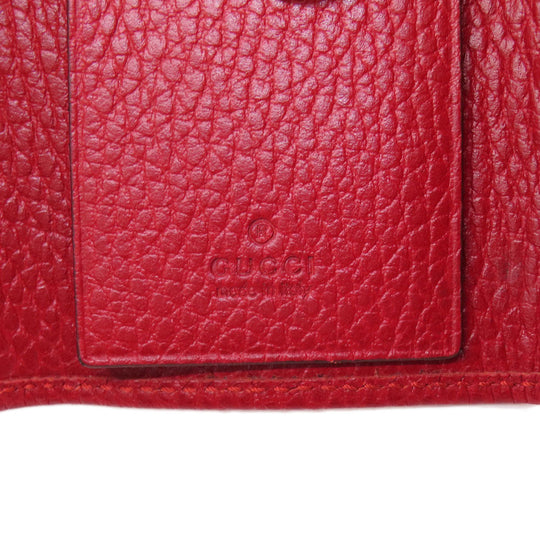 GUCCI Key case Key holder  456118 leather Red GG Marmont Women Used Authentic