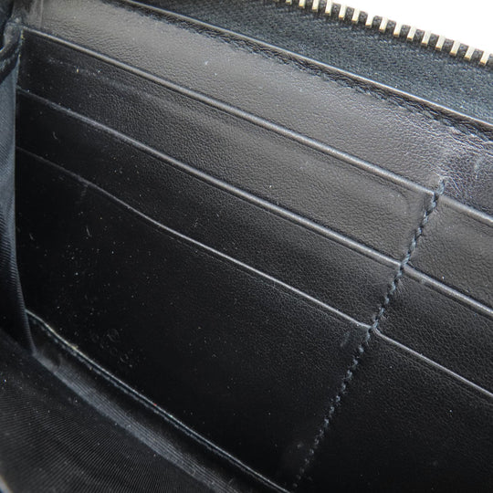 GUCCI Long Wallet Purse 597677 leather black Embryoidery Women(Unisex) Used Authentic