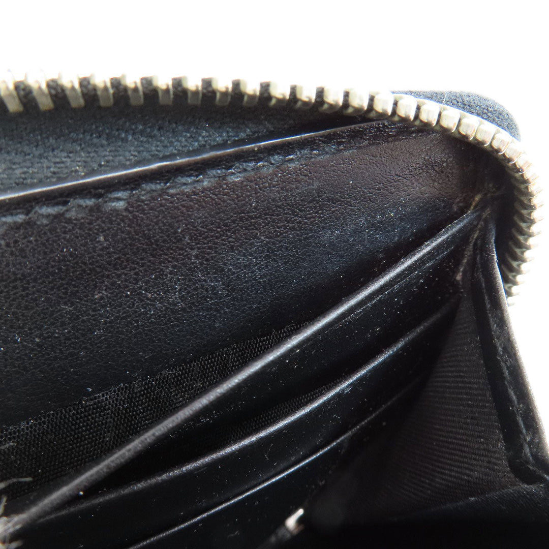 GUCCI Long Wallet Purse 597677 leather black Embryoidery Women(Unisex) Used Authentic