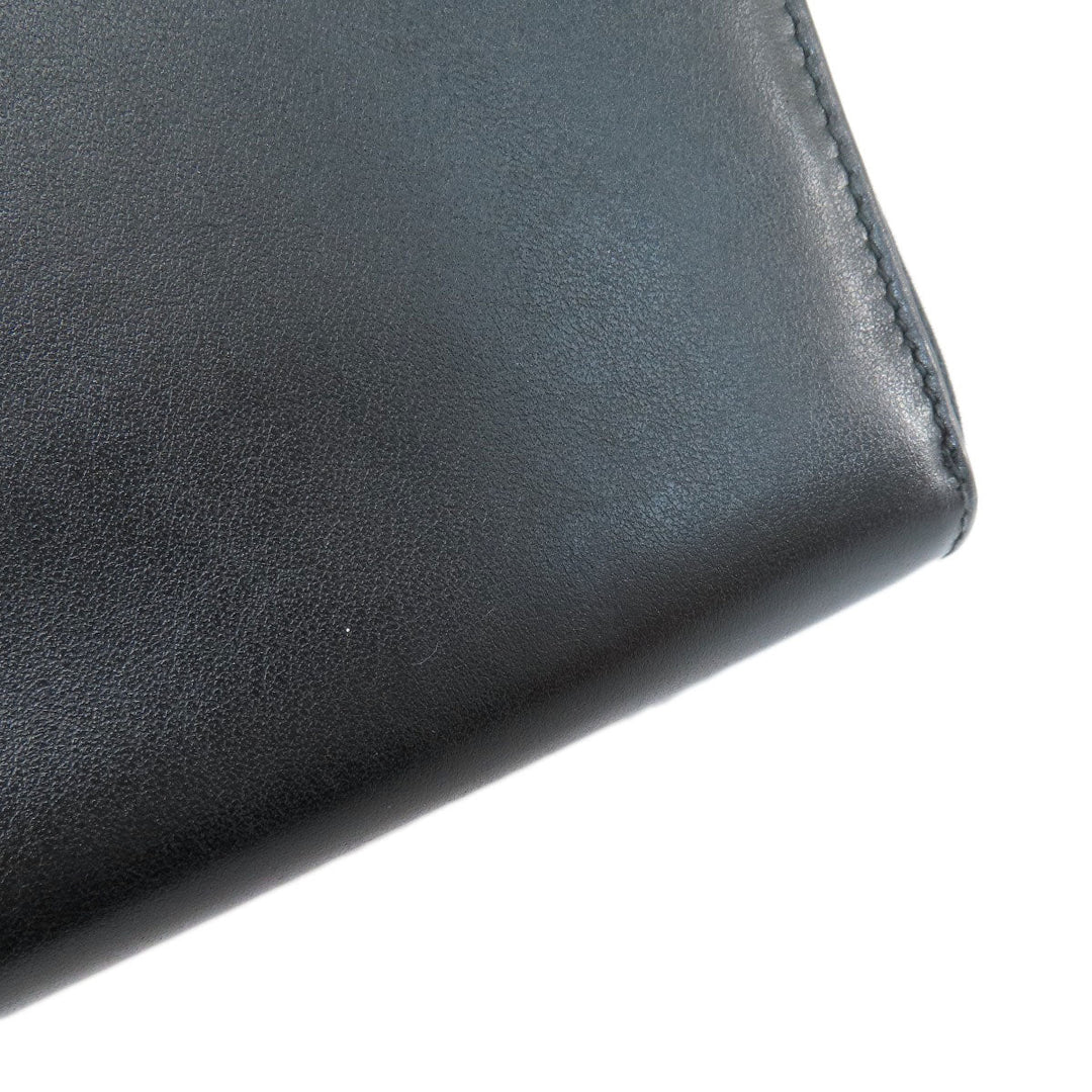 GUCCI Long Wallet Purse 597677 leather black Embryoidery Women(Unisex) Used Authentic