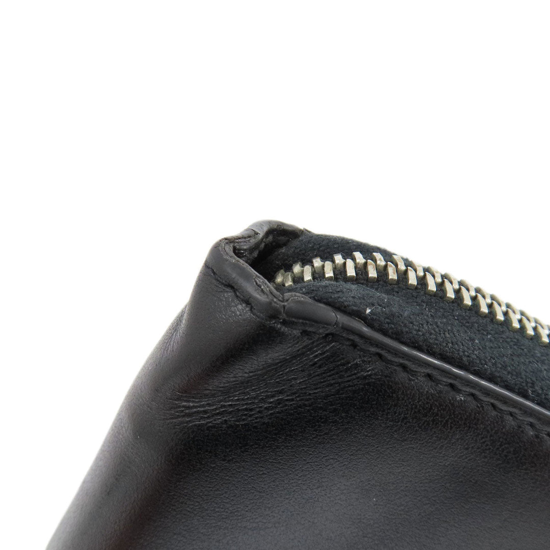 GUCCI Long Wallet Purse 597677 leather black Embryoidery Women(Unisex) Used Authentic