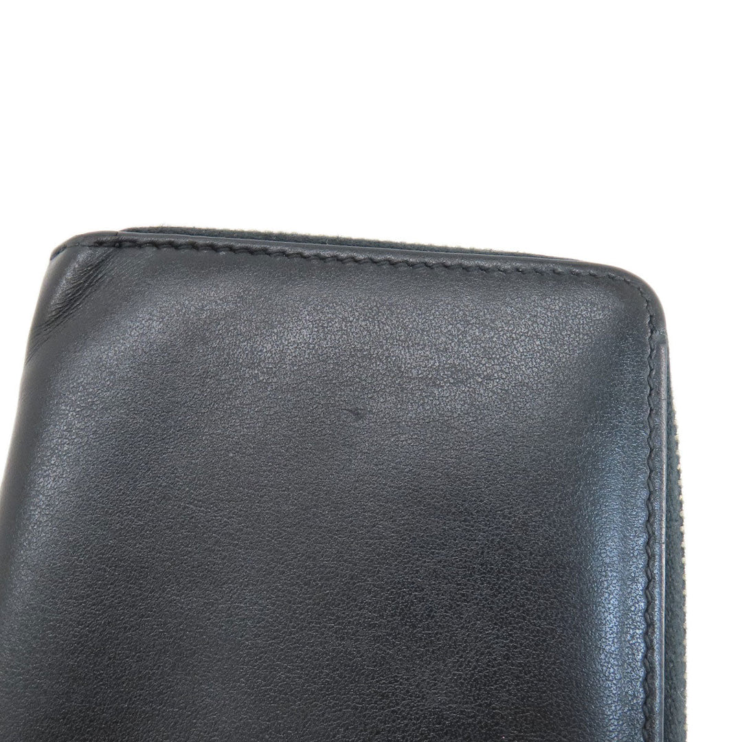 GUCCI Long Wallet Purse 597677 leather black Embryoidery Women(Unisex) Used Authentic