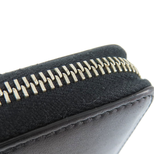 GUCCI Long Wallet Purse 597677 leather black Embryoidery Women(Unisex) Used Authentic