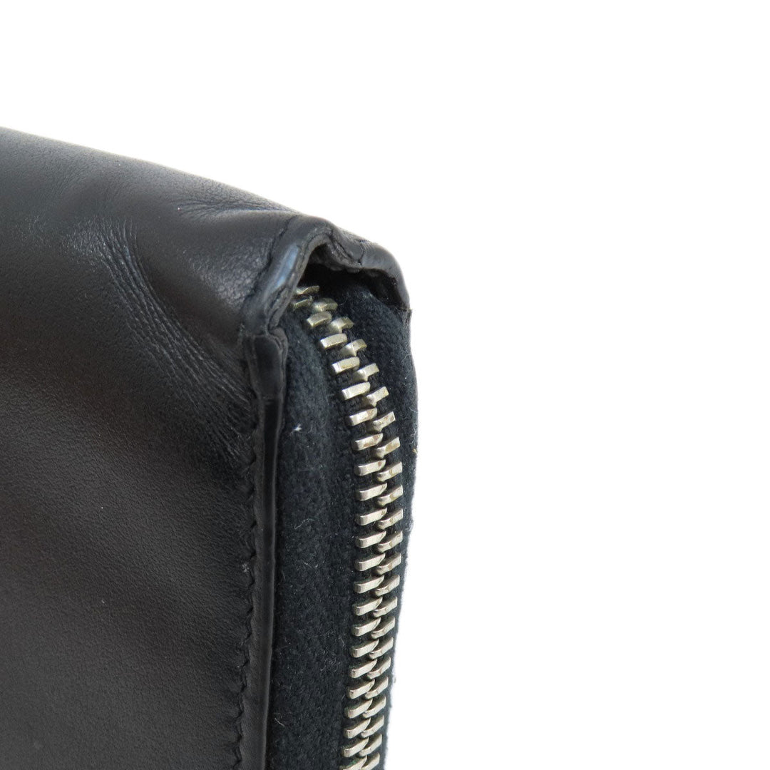 GUCCI Long Wallet Purse 597677 leather black Embryoidery Women(Unisex) Used Authentic