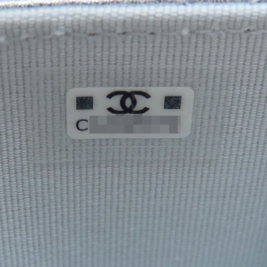 CHANEL Shoulder Bag lambskin Silver Mini ChainShoulder Star Motif Matelasse SilverMetal Women Used Authentic