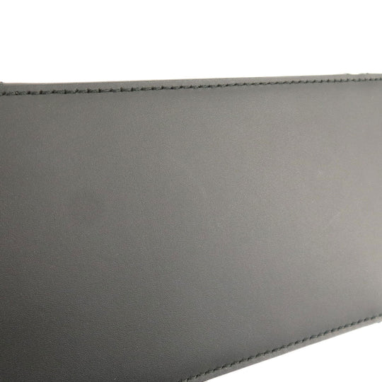 BURBERRY Handbag leather black logoMetal Women Used Authentic