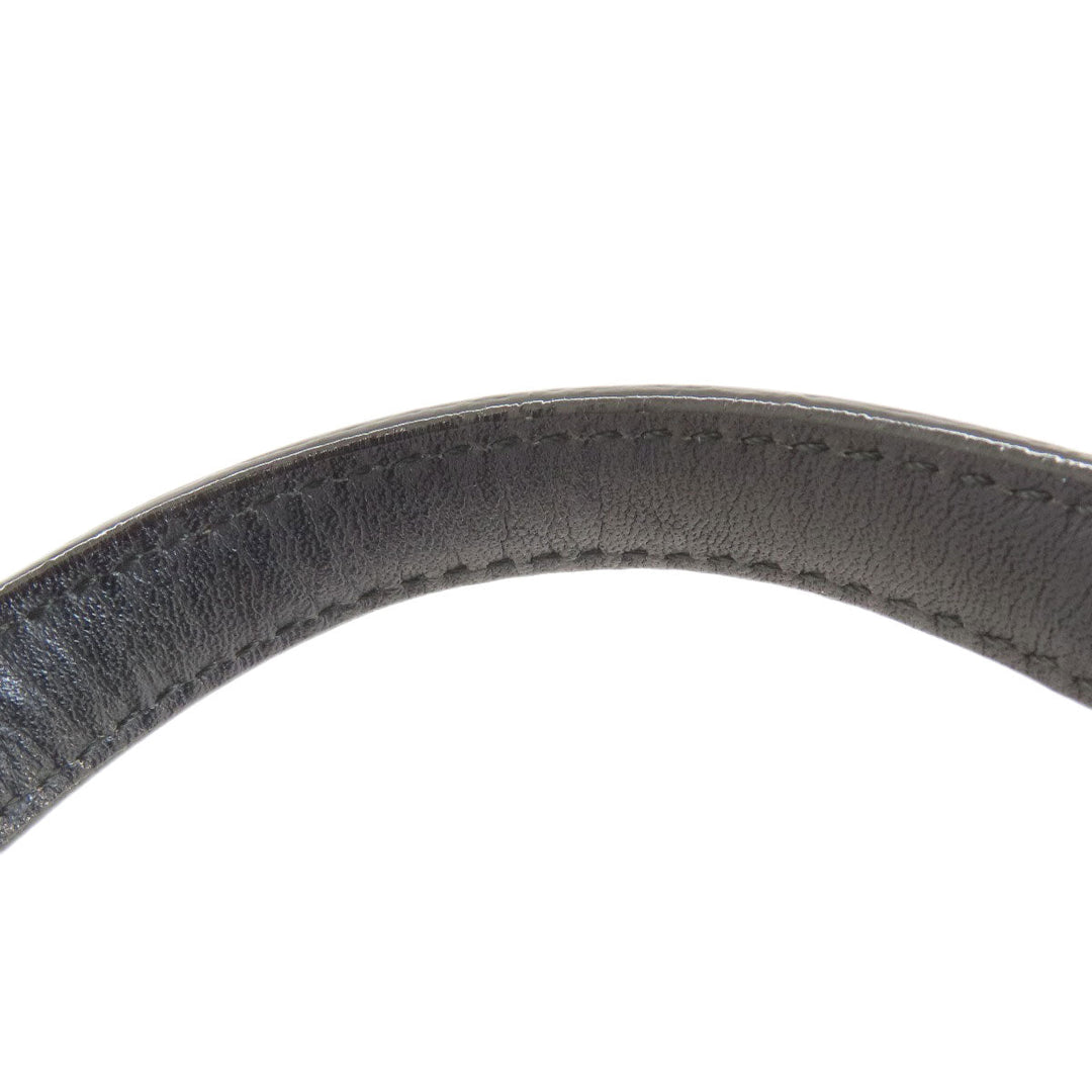 BURBERRY Handbag leather black logoMetal Women Used Authentic