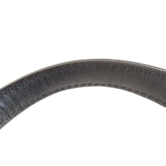 BURBERRY Handbag leather black logoMetal Women Used Authentic