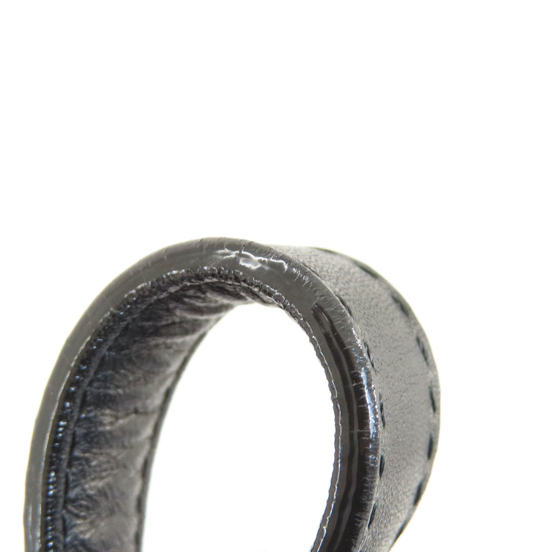 BURBERRY Handbag leather black logoMetal Women Used Authentic