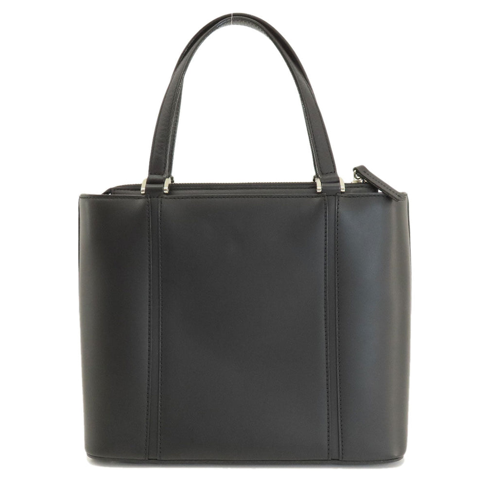 BURBERRY Handbag leather black logoMetal Women Used Authentic