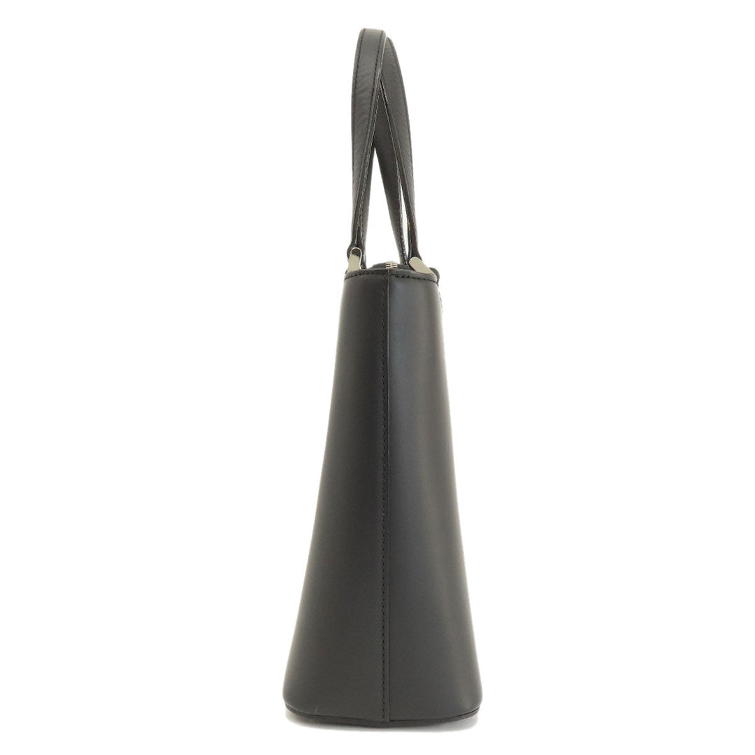 BURBERRY Handbag leather black logoMetal Women Used Authentic