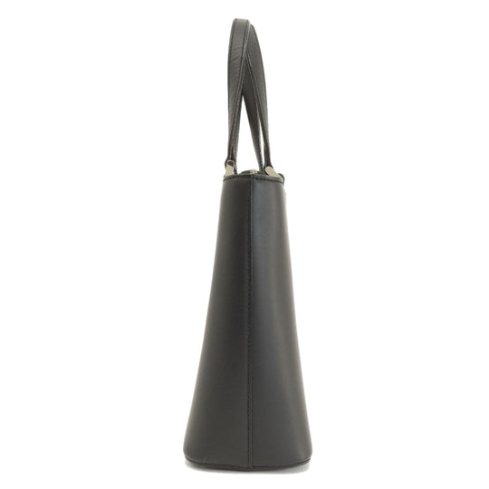 BURBERRY Handbag leather black logoMetal Women Used Authentic