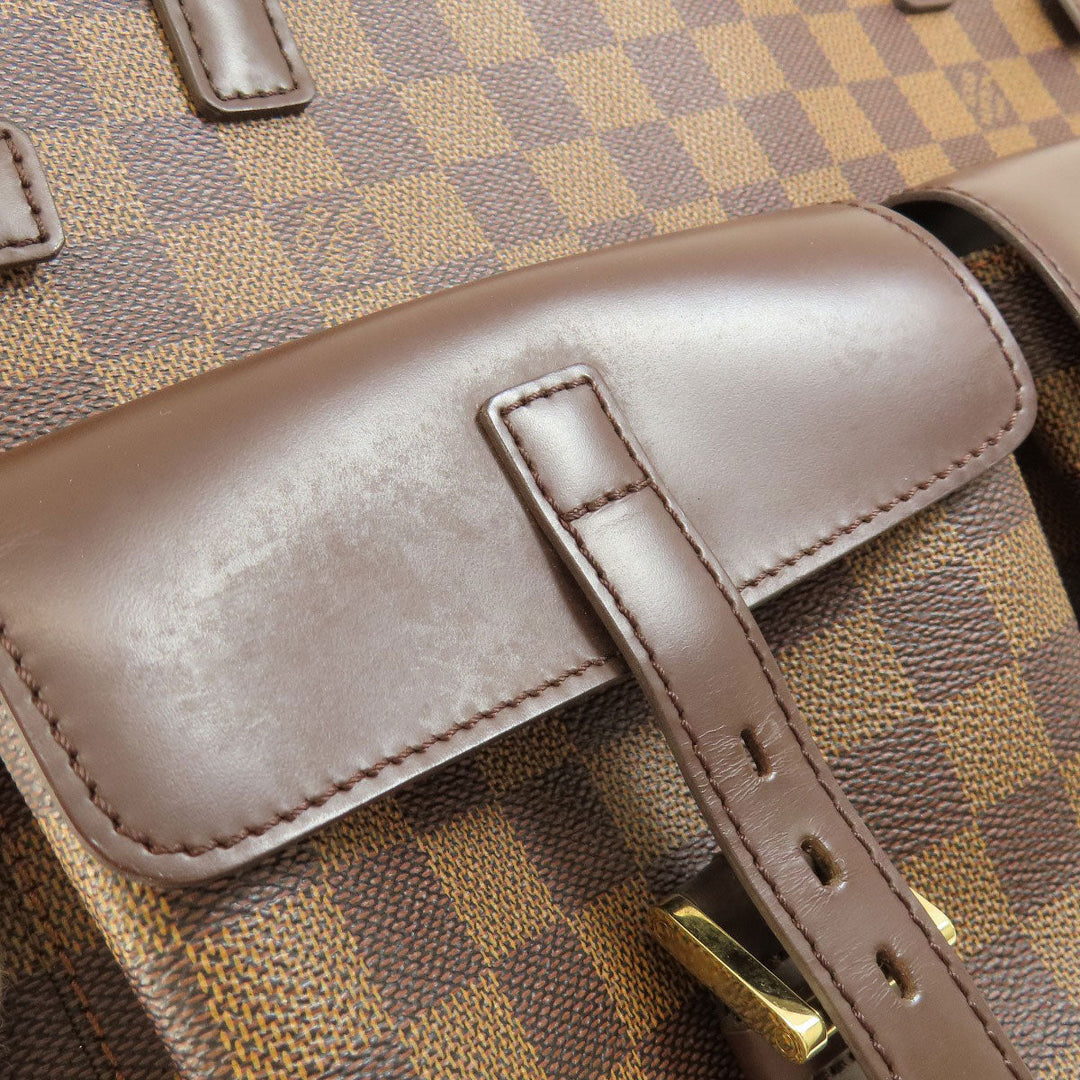 LOUIS VUITTON Tote Bag N51128 Damier canvas Brown Uzes Damier Ebene Women Used Authentic