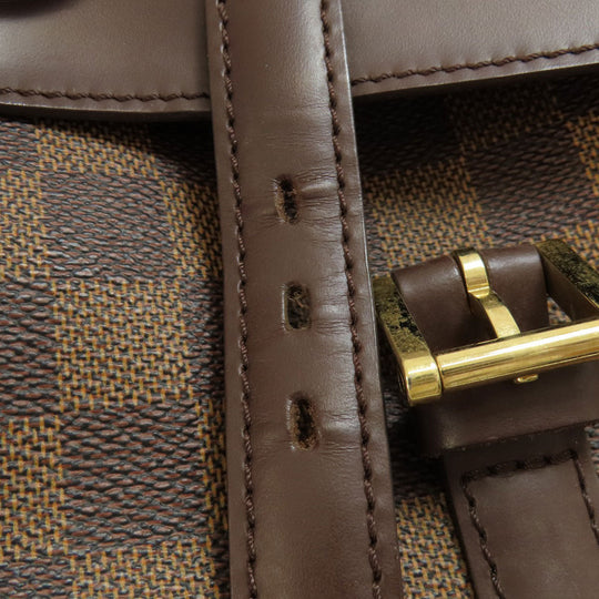 LOUIS VUITTON Tote Bag N51128 Damier canvas Brown Uzes Damier Ebene Women Used Authentic