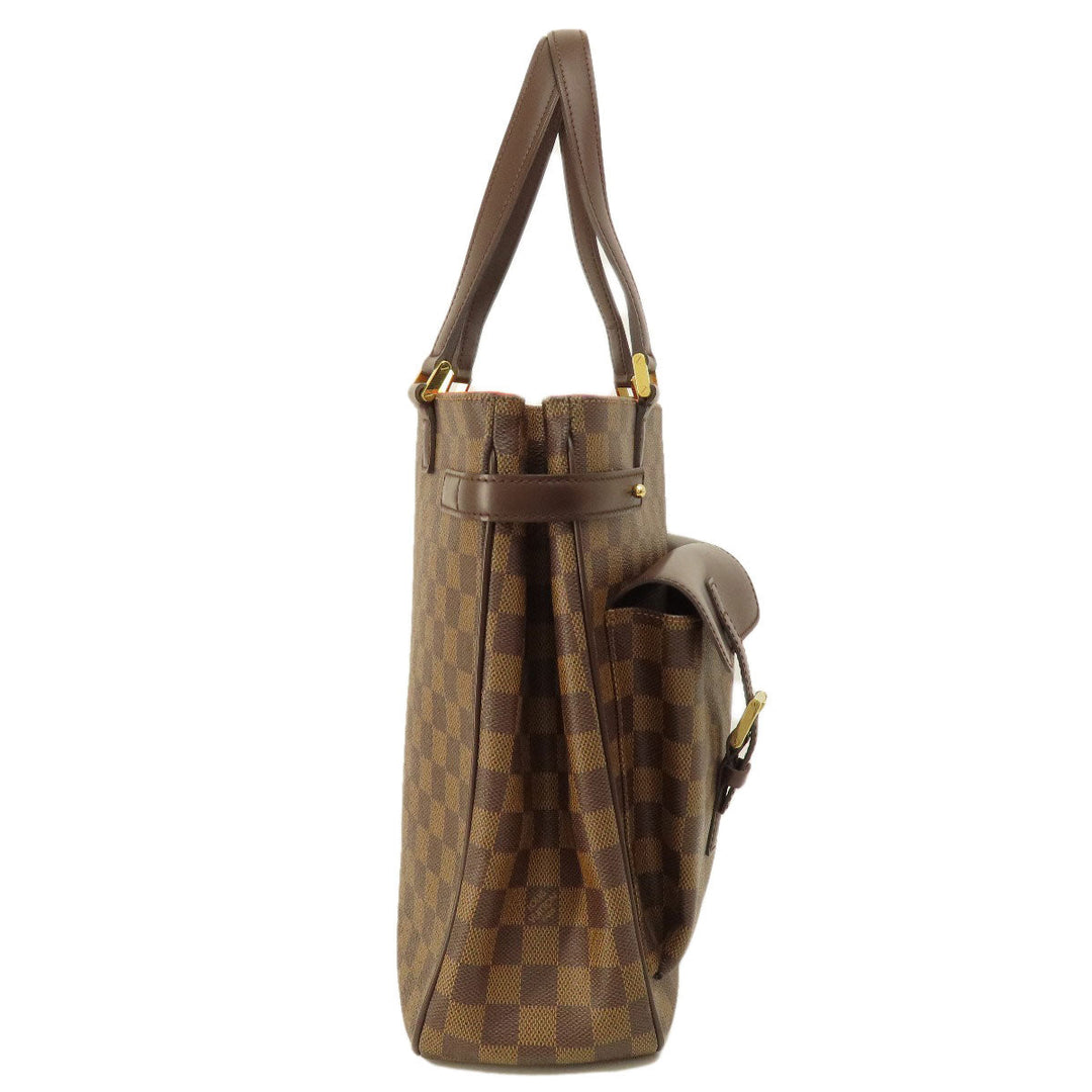 LOUIS VUITTON Tote Bag N51128 Damier canvas Brown Uzes Damier Ebene Women Used Authentic