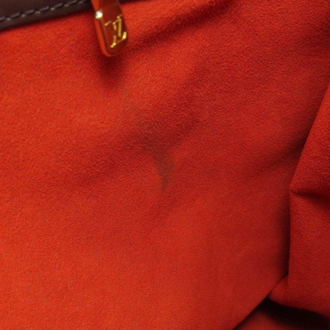 LOUIS VUITTON Tote Bag N51128 Damier canvas Brown Uzes Damier Ebene Women Used Authentic