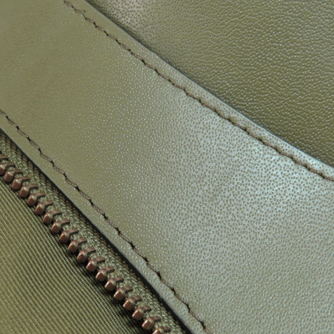 COACH Tote Bag F35359 leather green logoMetal Women Used Authentic