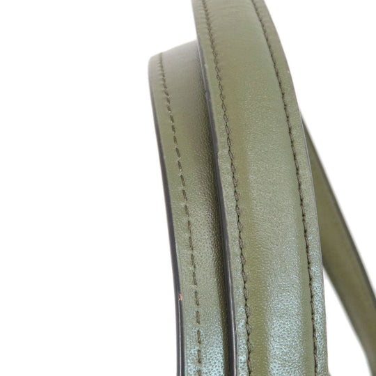 COACH Tote Bag F35359 leather green logoMetal Women Used Authentic