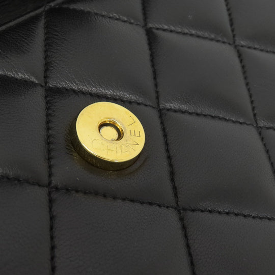 CHANEL Shoulder Bag lambskin black Matrasse COCO Mark