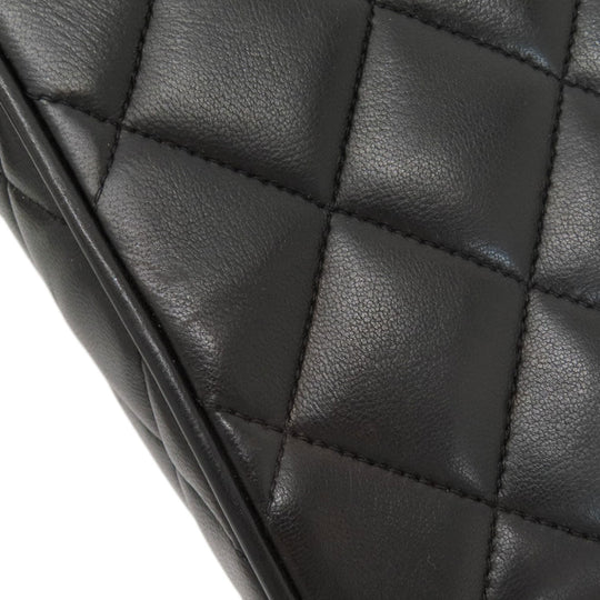 CHANEL Shoulder Bag lambskin black Matrasse COCO Mark