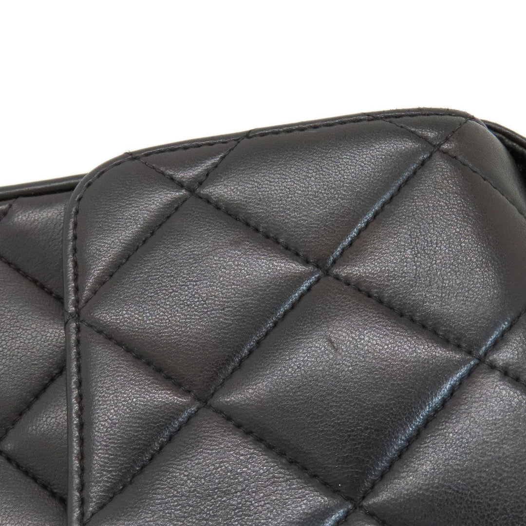 CHANEL Shoulder Bag lambskin black Matrasse COCO Mark