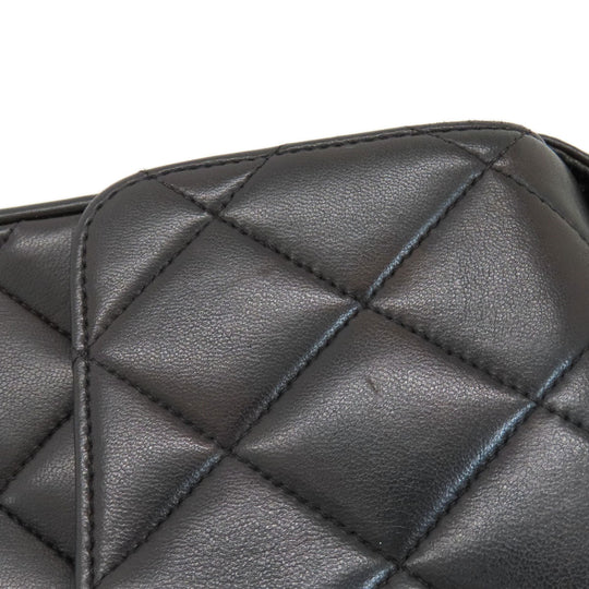 CHANEL Shoulder Bag lambskin black Matrasse COCO Mark