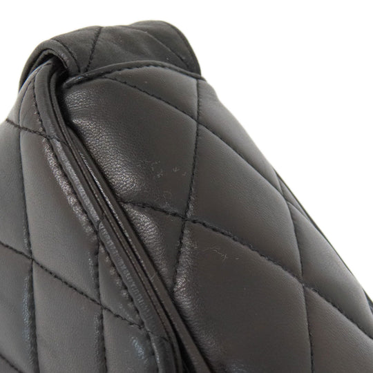 CHANEL Shoulder Bag lambskin black Matrasse COCO Mark