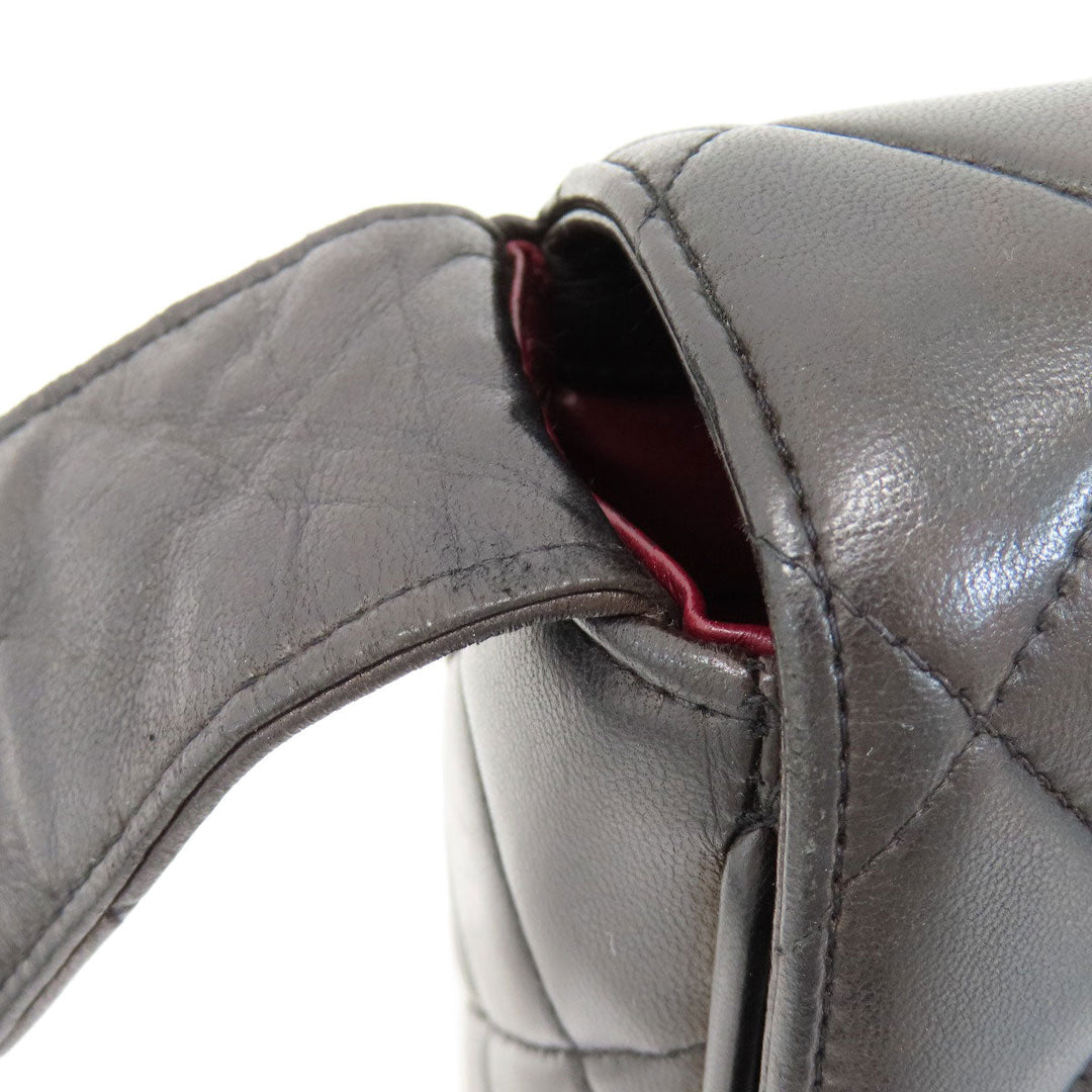 CHANEL Shoulder Bag lambskin black Matrasse COCO Mark