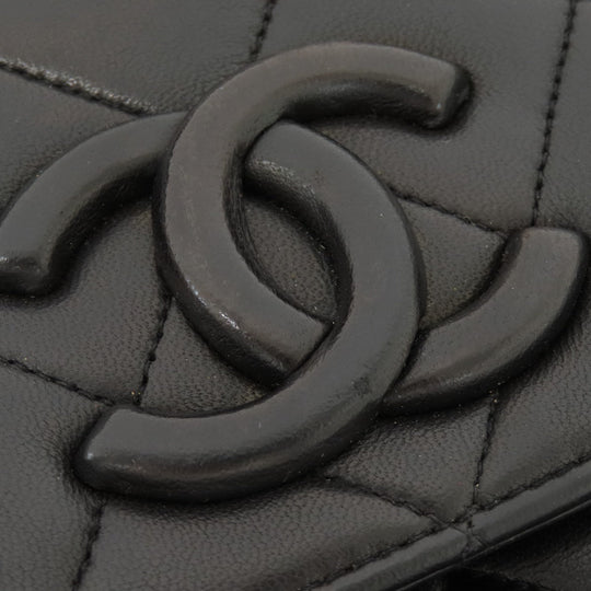 CHANEL Shoulder Bag lambskin black Matrasse COCO Mark