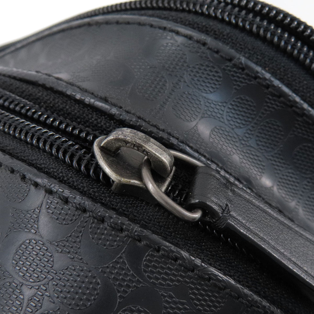 COACH Business bag F70766 PVC black Briefcase Signature mens Used Authentic