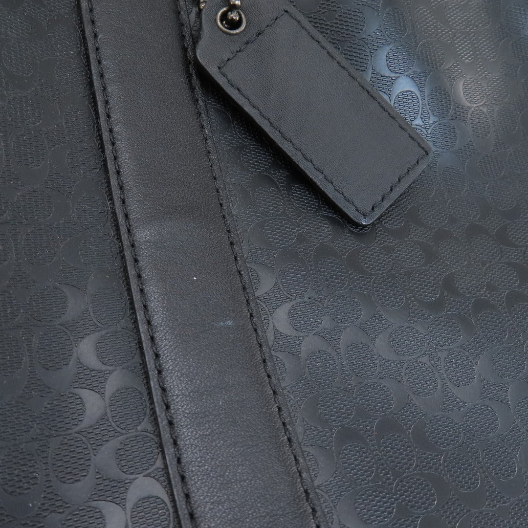 COACH Business bag F70766 PVC black Briefcase Signature mens Used Authentic