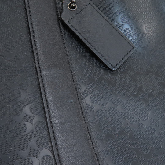 COACH Business bag F70766 PVC black Briefcase Signature mens Used Authentic