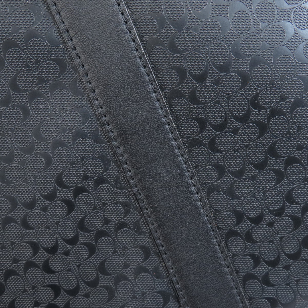 COACH Business bag F70766 PVC black Briefcase Signature mens Used Authentic