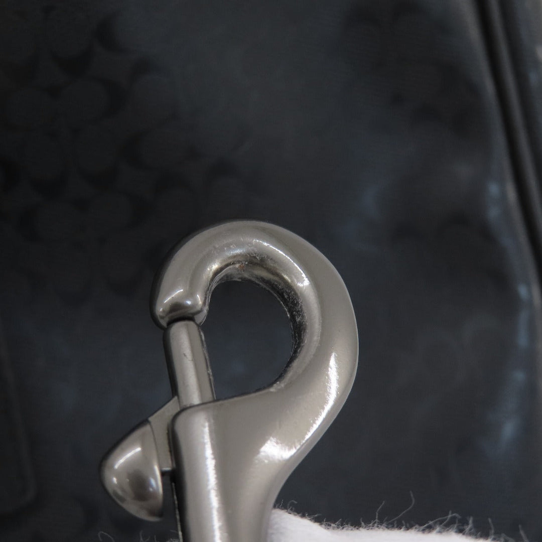 COACH Business bag F70766 PVC black Briefcase Signature mens Used Authentic