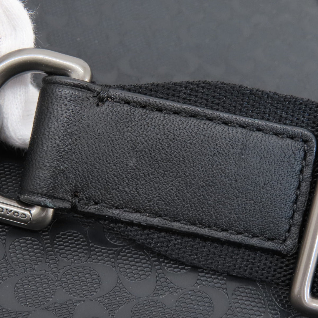 COACH Business bag F70766 PVC black Briefcase Signature mens Used Authentic