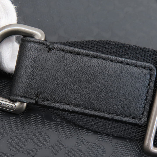 COACH Business bag F70766 PVC black Briefcase Signature mens Used Authentic